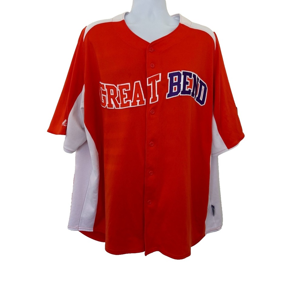 Game Worn #19 Great Bend Boom Baseball Jersey Majestic Pecos League 3XL Kansas